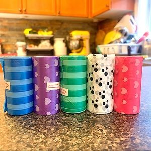 Cute Colourful Patterned Doggy Poop Bags